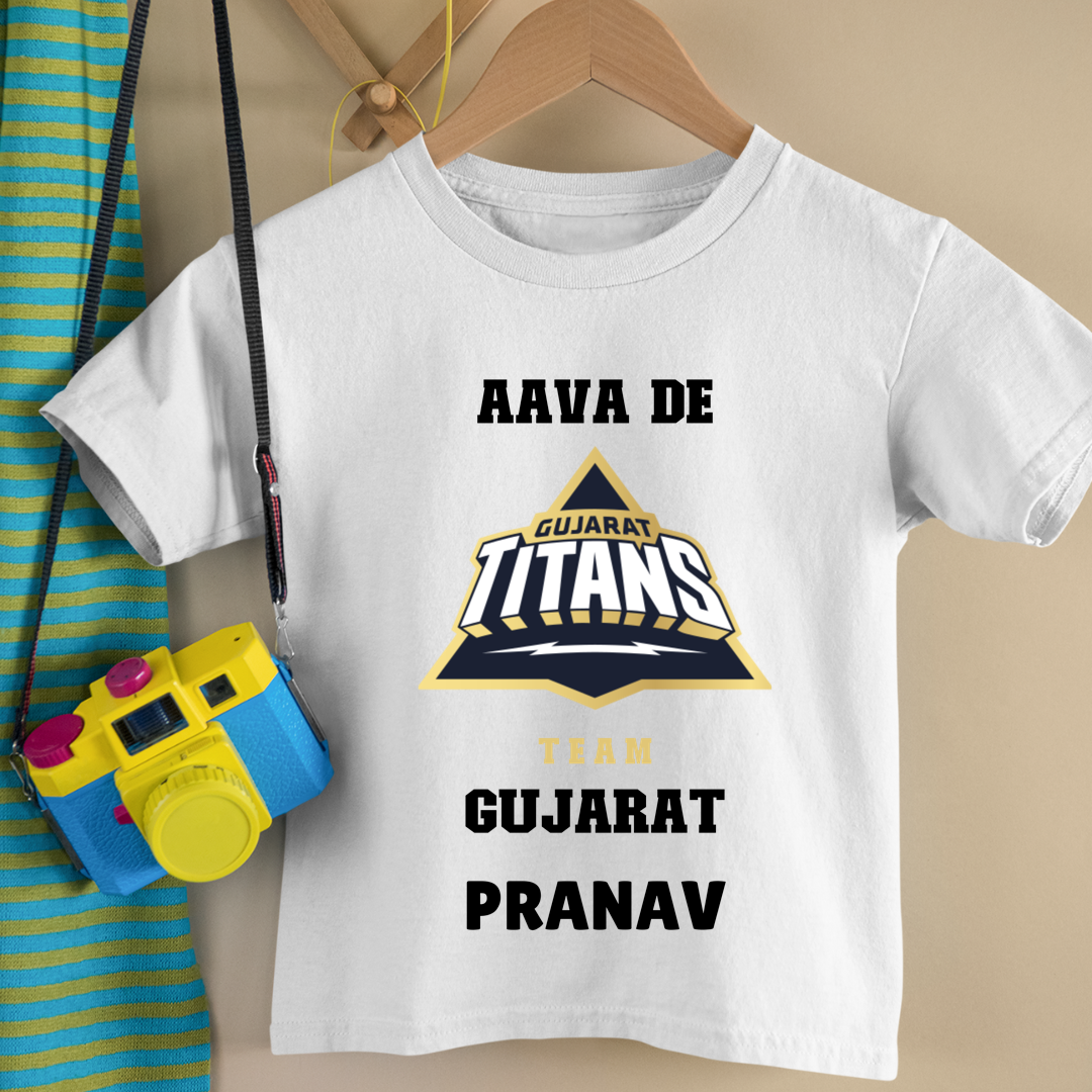 Aava De Team Gujarat - Custom Kids Tshirt