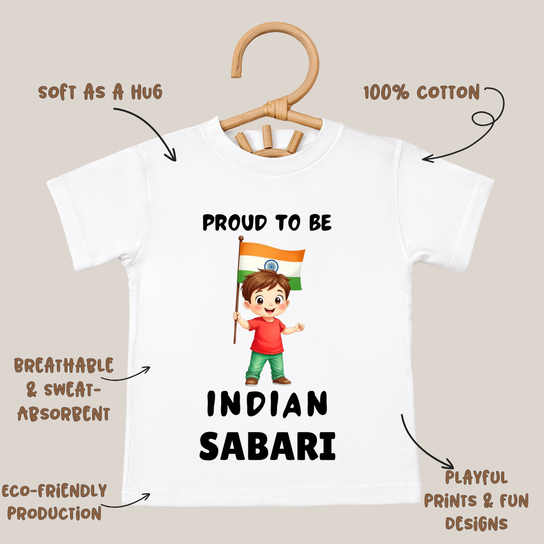 Proud To Be An Indian - Customisable Kids Tshirt