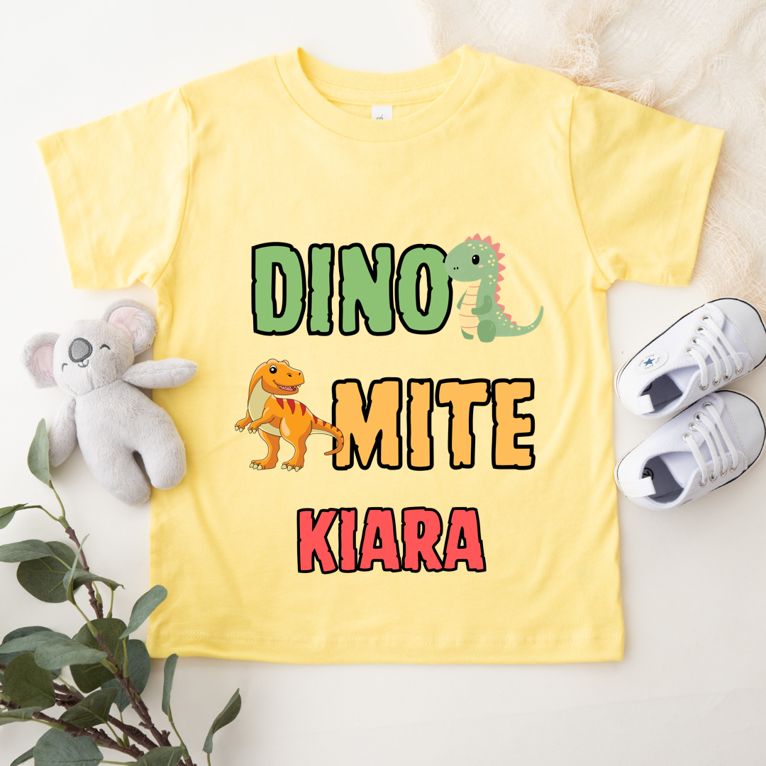 Dino Mite - Personalised Kids Tshirt