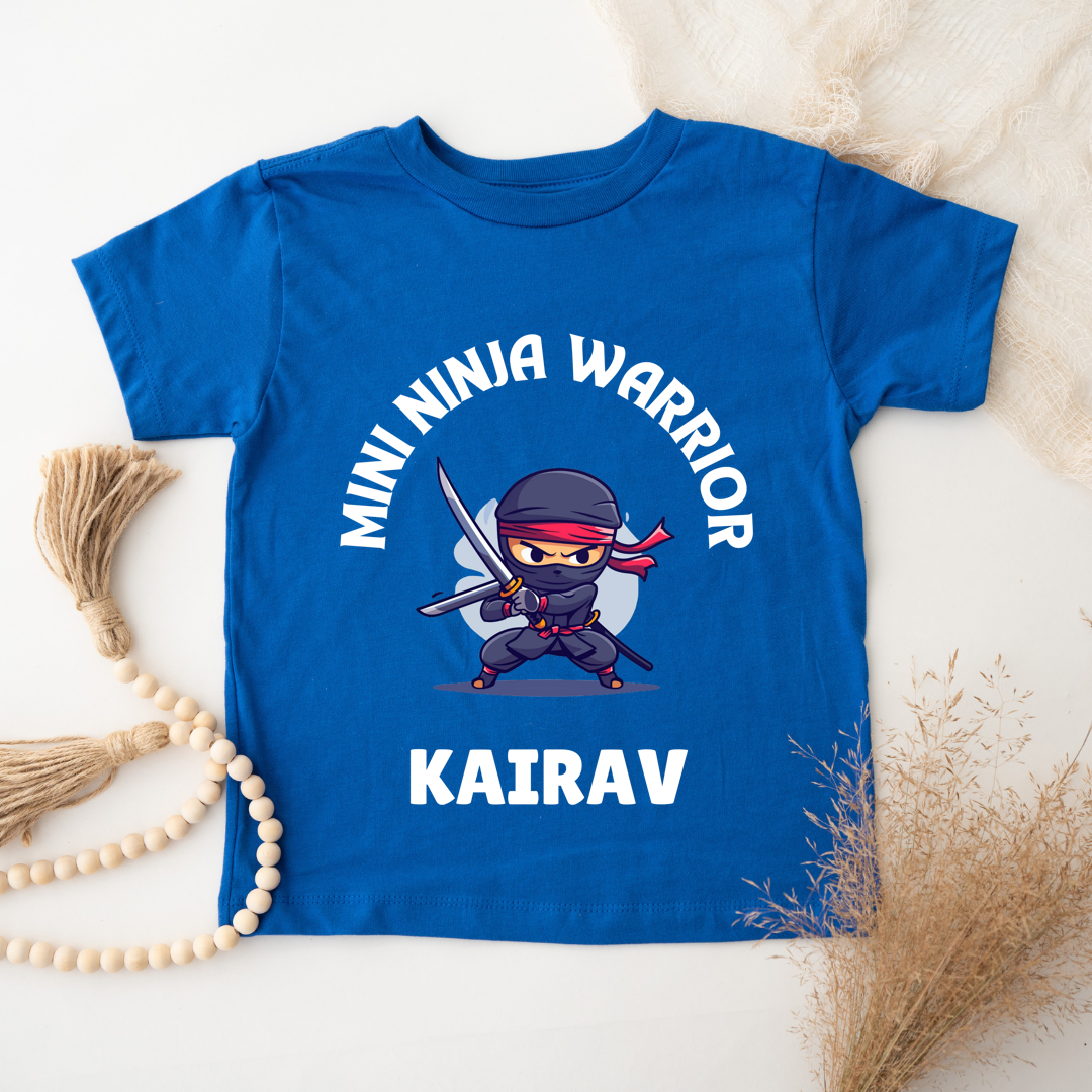 Mini Ninja Warrior - Personalised Kids Tshirt
