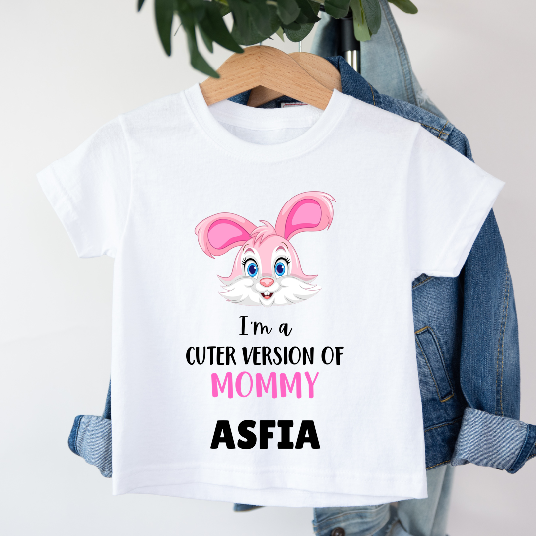 Cuter Version Of Mommy - Personalised Kids Tshirt