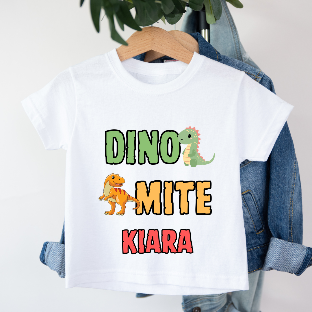 Dino Mite - Personalised Kids Tshirt