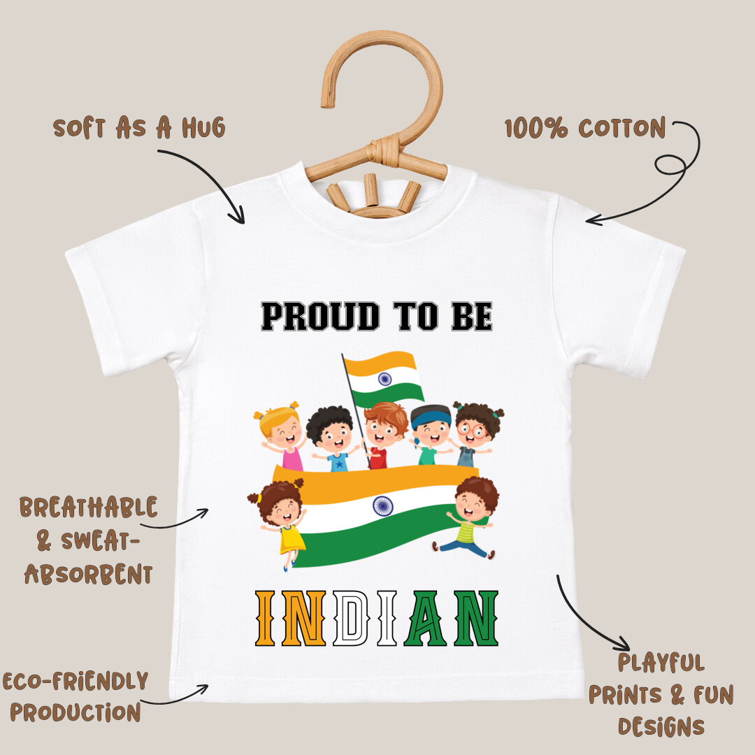 Proud To Be Indian - Kids Tshirt