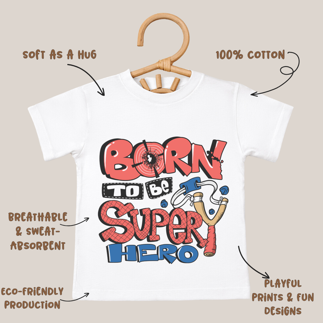 Born To Be Super Hero - Kids Tshirt