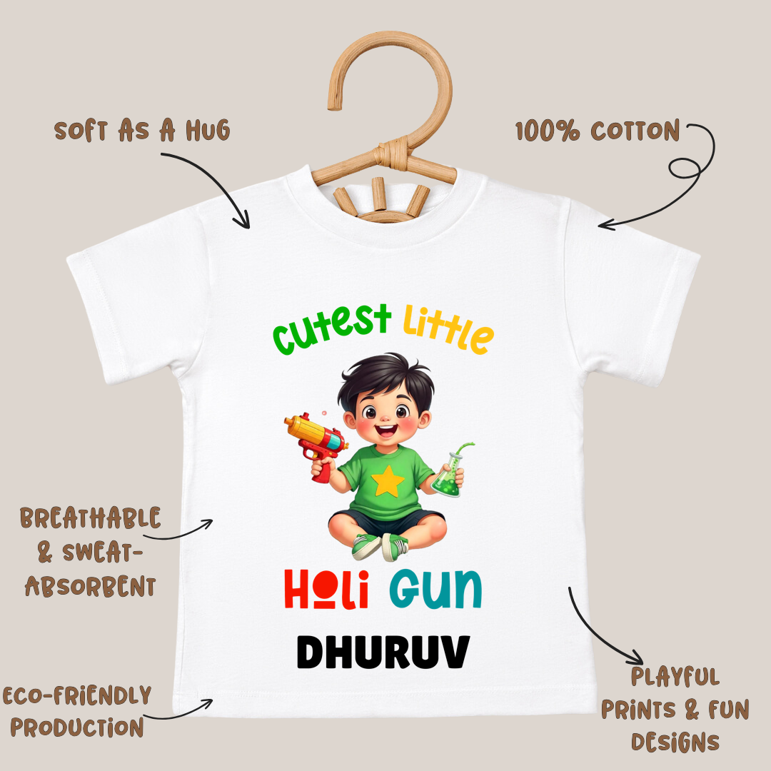 Cutest Little Holi - Custom Kids Tshirt