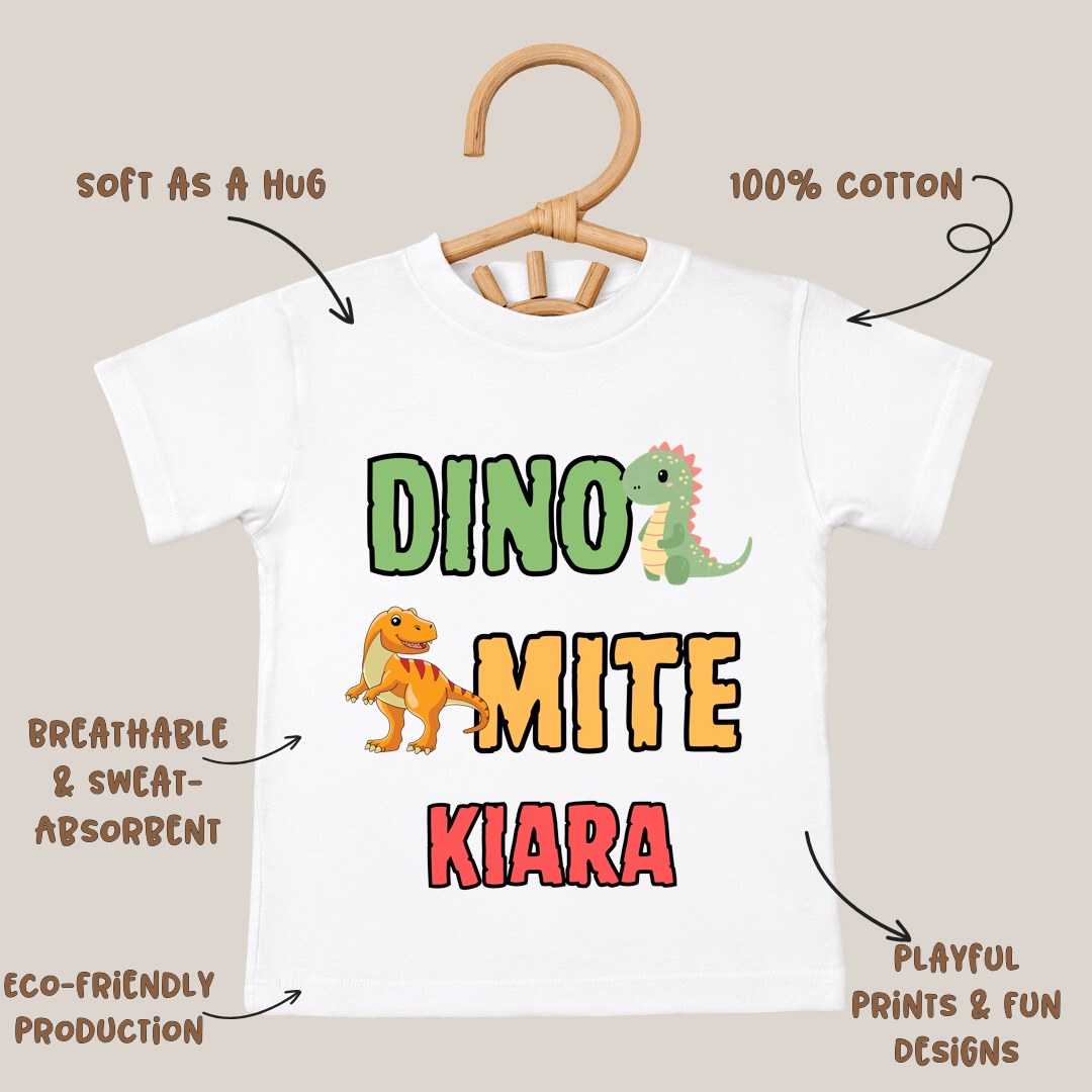 Dino Mite - Personalised Kids Tshirt