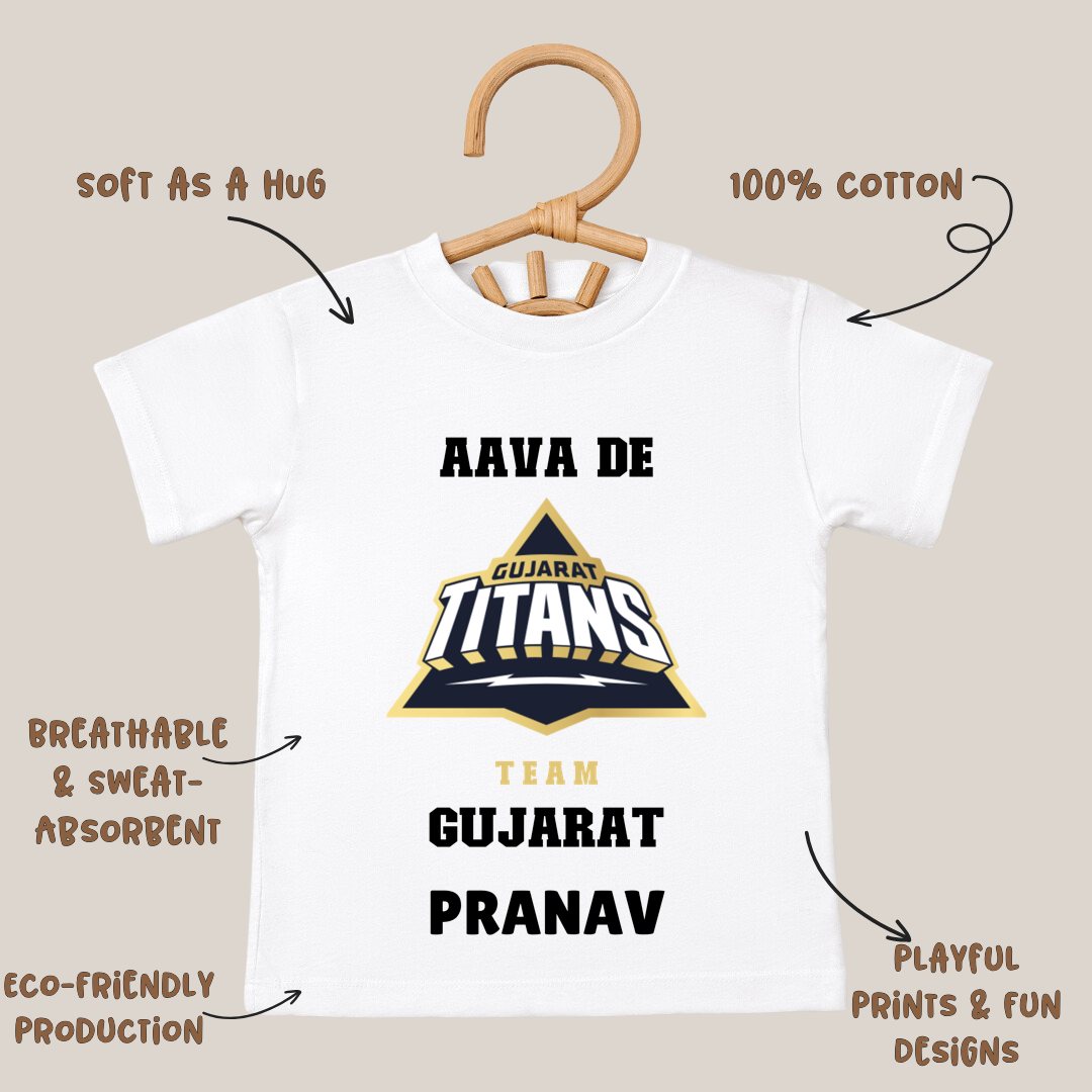 Aava De Team Gujarat - Custom Kids Tshirt