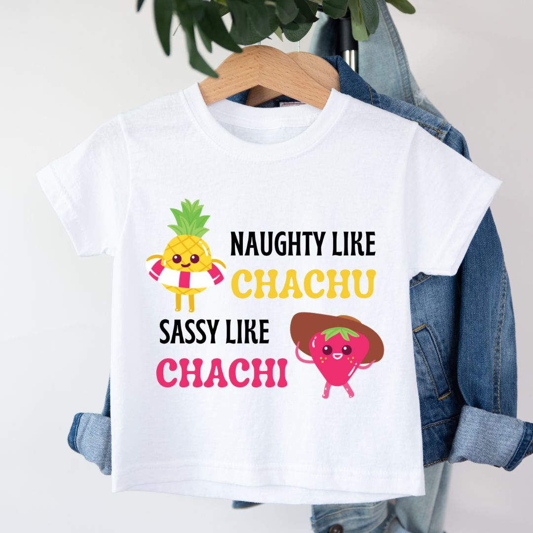 Naughty Like Chachu Sassy Like Chachi - Kids Tee