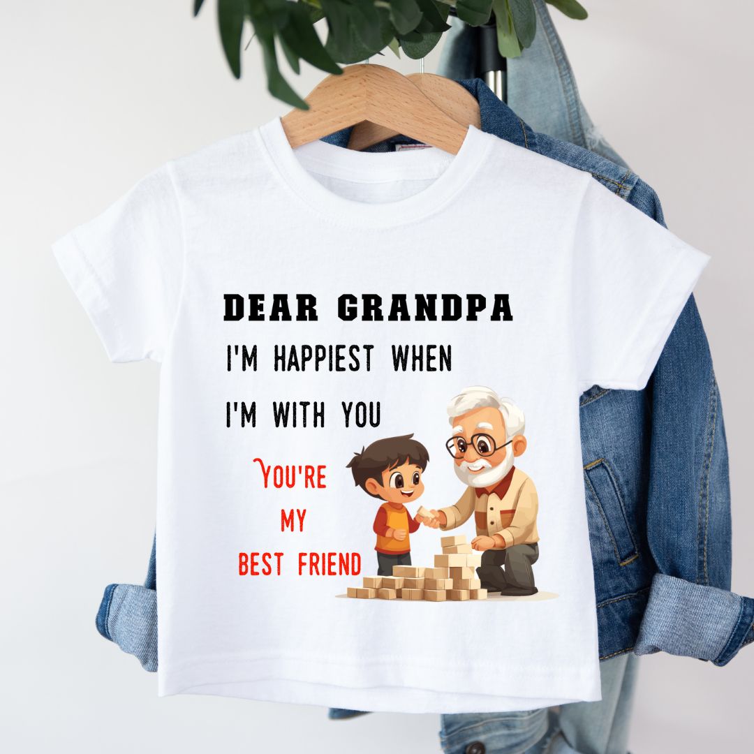 Happiest With Grandpa - Kids Tee