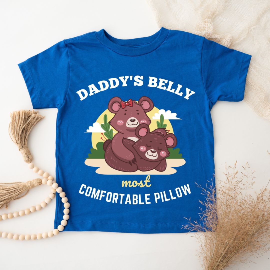 Daddy's Belly Most Comfortable Pillow - Kids Tshirt