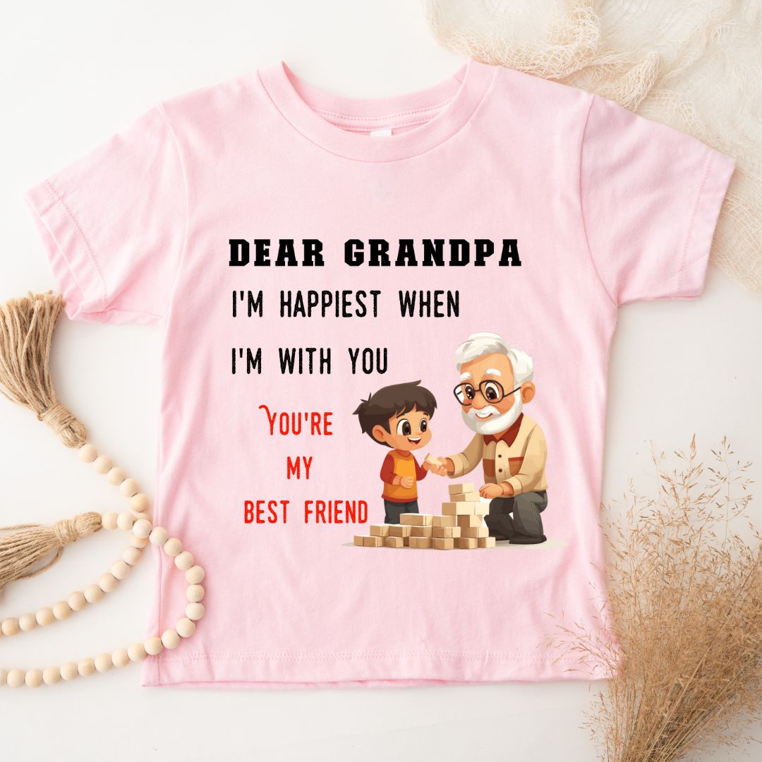 Happiest With Grandpa - Kids Tee