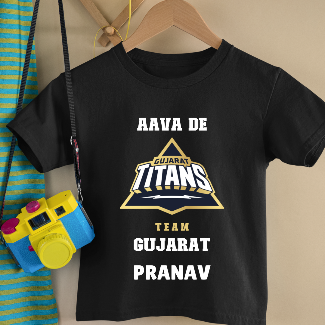 Aava De Team Gujarat - Custom Kids Tshirt