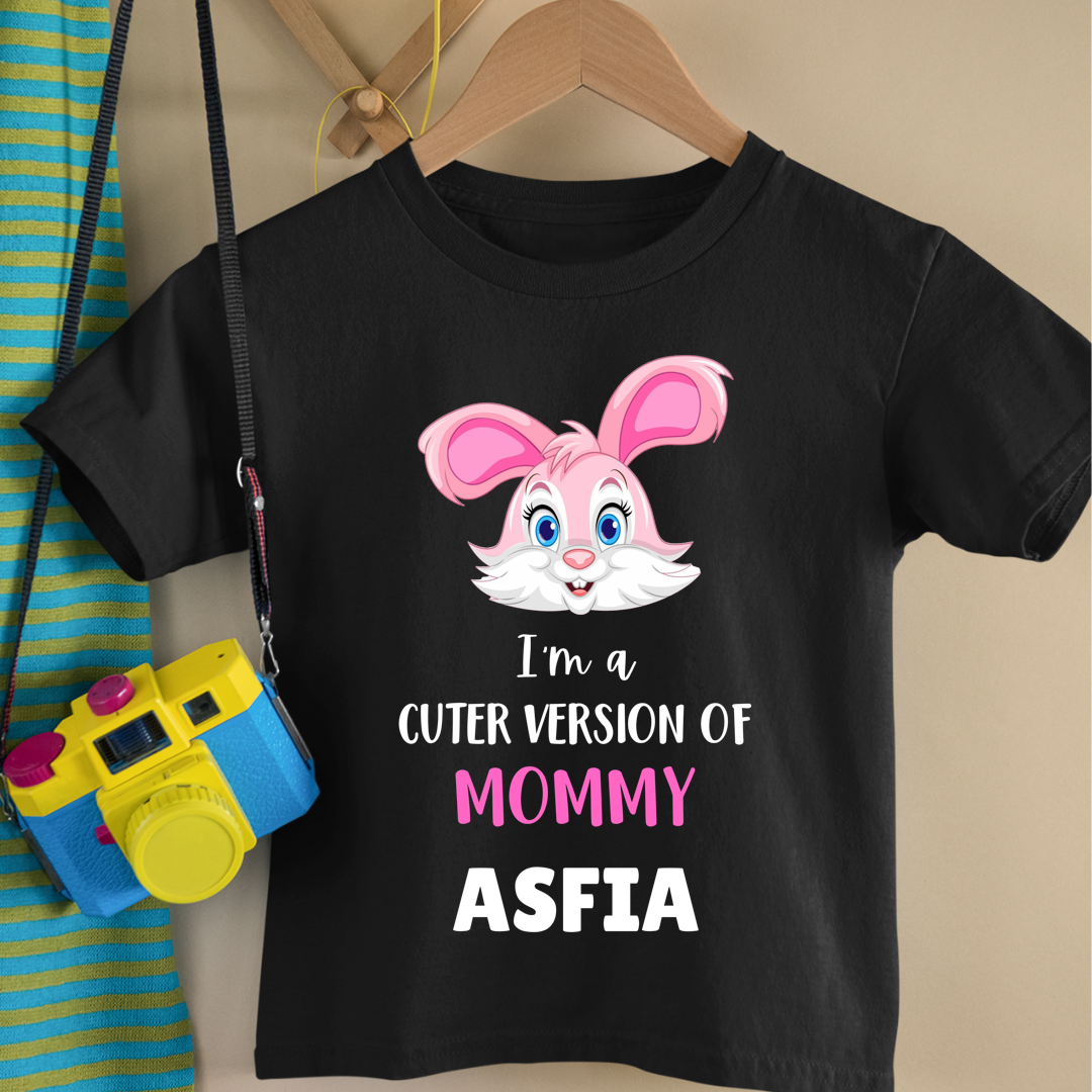 Cuter Version Of Mommy - Personalised Kids Tshirt