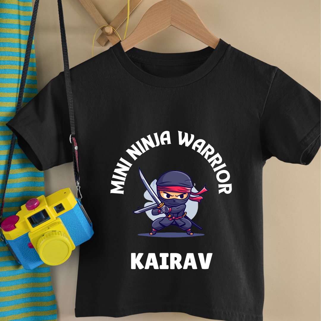 Mini Ninja Warrior - Personalised Kids Tshirt