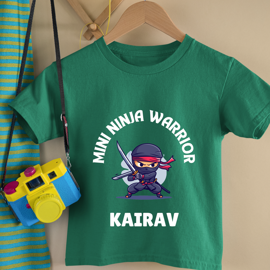 Mini Ninja Warrior - Personalised Kids Tshirt