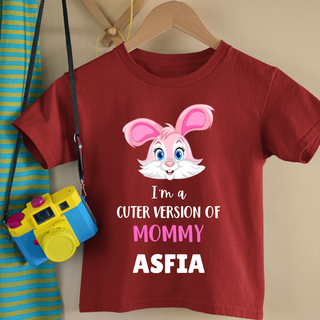 Cuter Version Of Mommy - Personalised Kids Tshirt