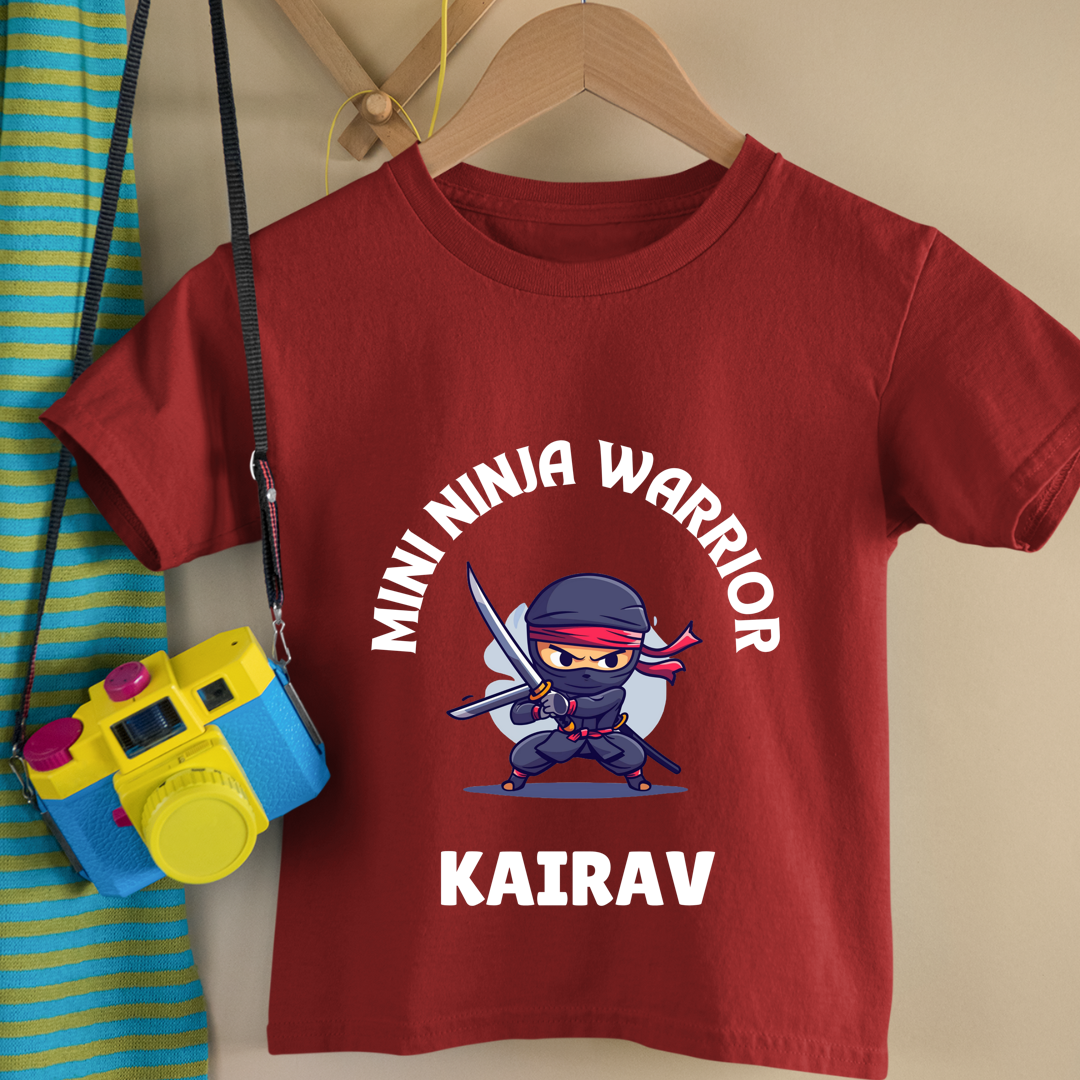 Mini Ninja Warrior - Personalised Kids Tshirt