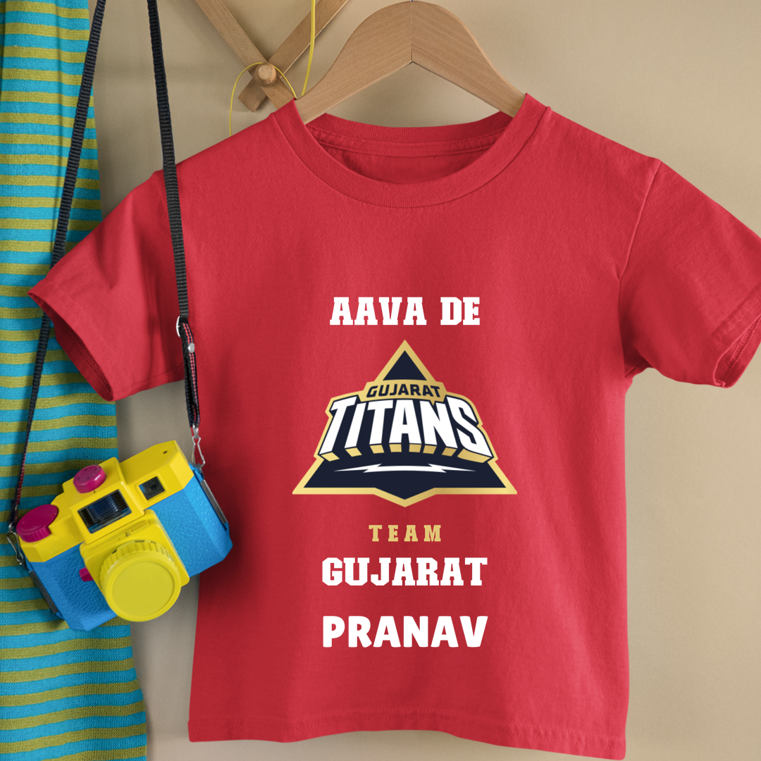 Aava De Team Gujarat - Custom Kids Tshirt