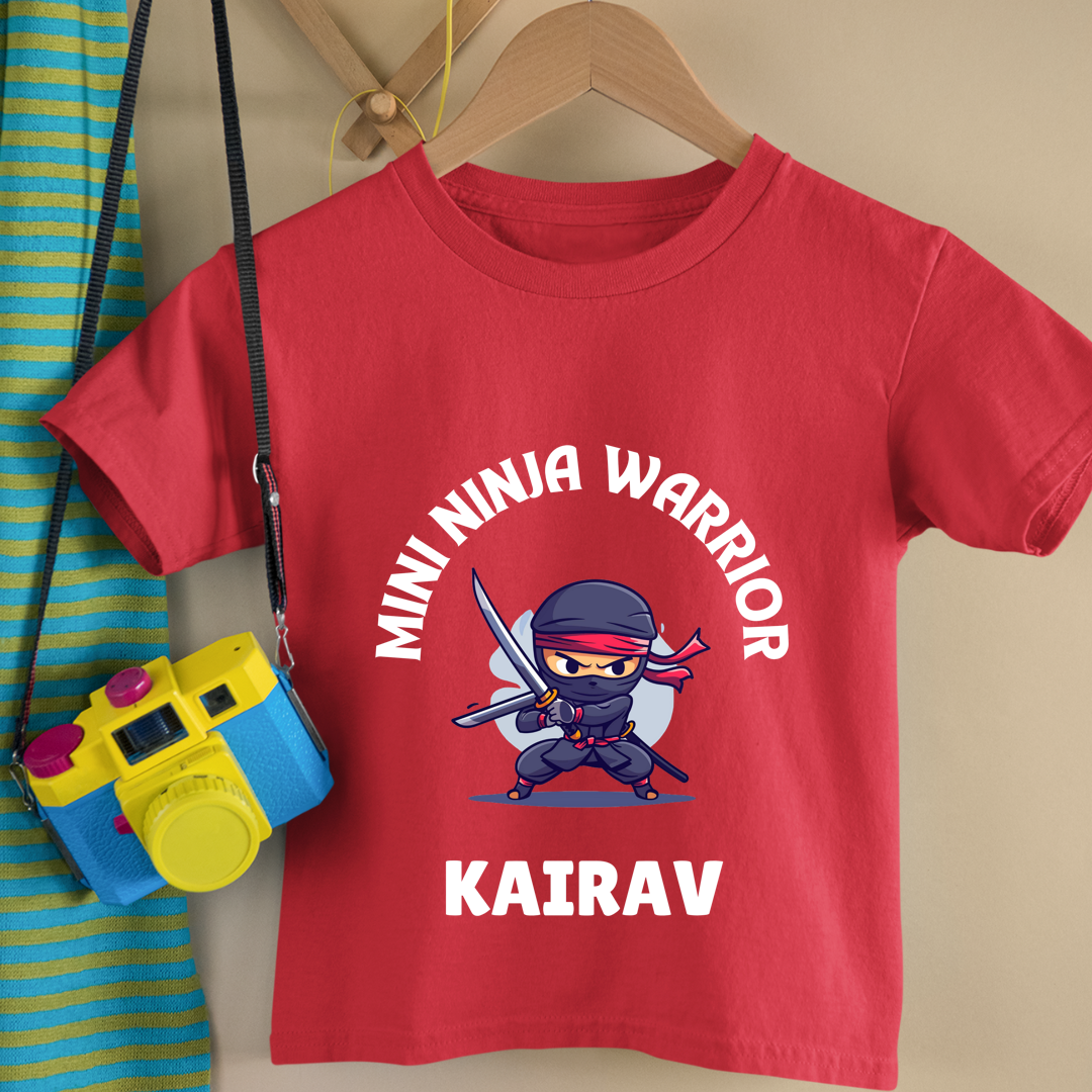 Mini Ninja Warrior - Personalised Kids Tshirt