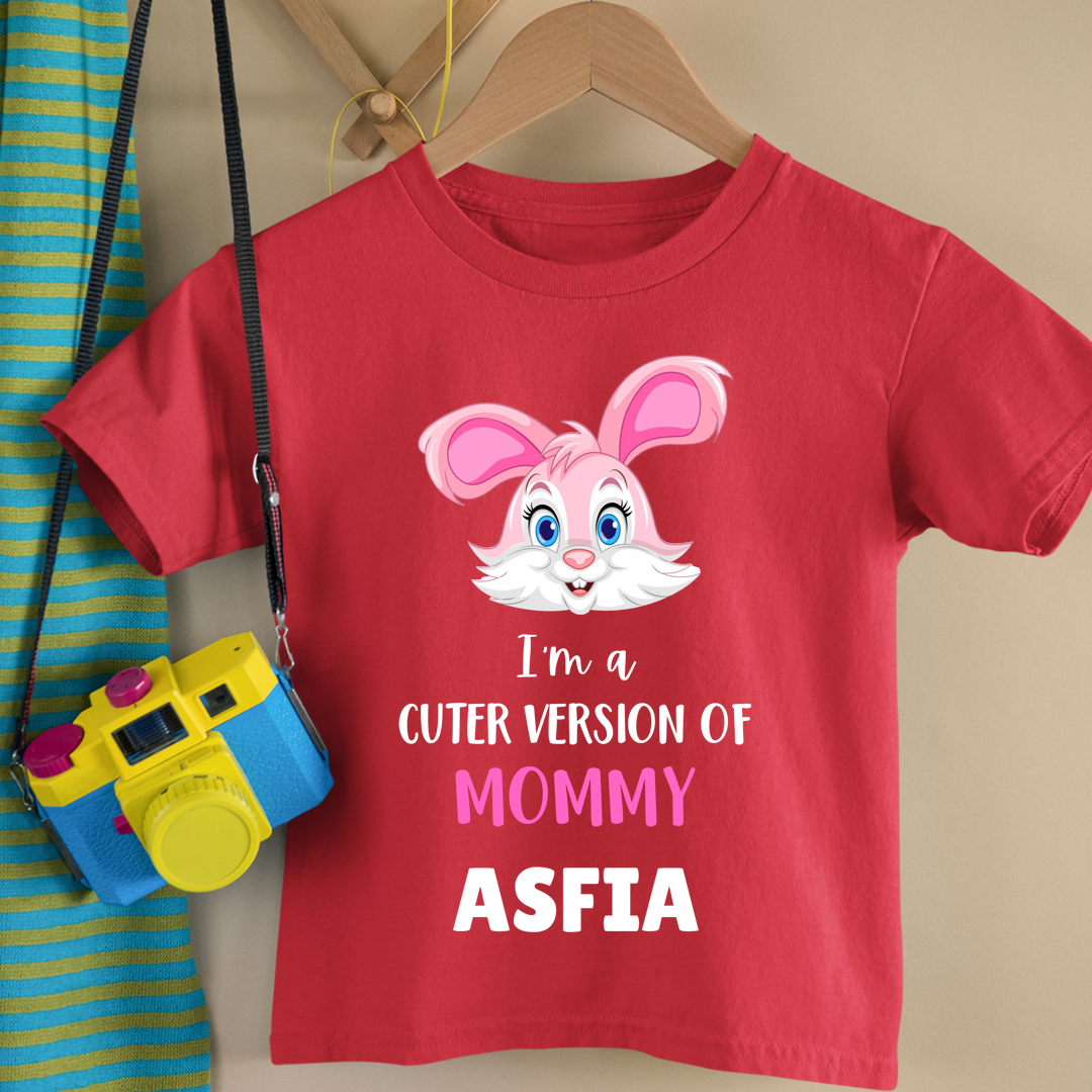 Cuter Version Of Mommy - Personalised Kids Tshirt