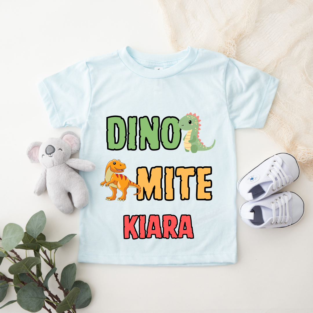 Dino Mite - Personalised Kids Tshirt
