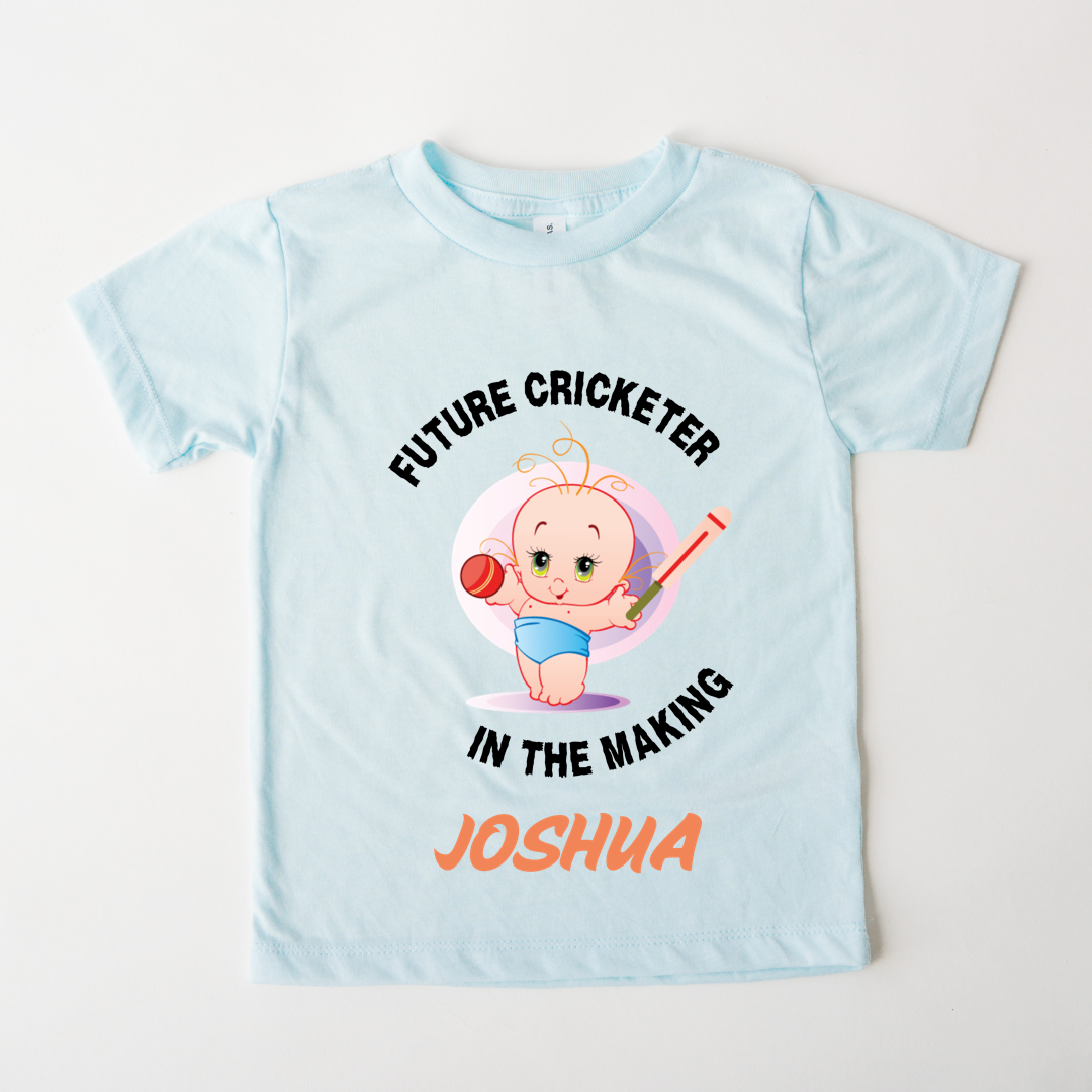 Future Cricketer In The Making - Custom Kids Tee