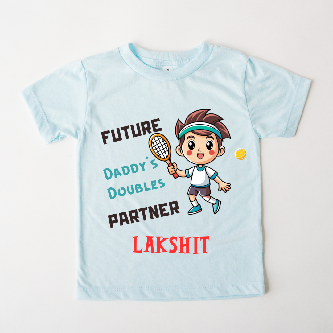 Future Daddy's Doubles Partner - Custom Kids Tee