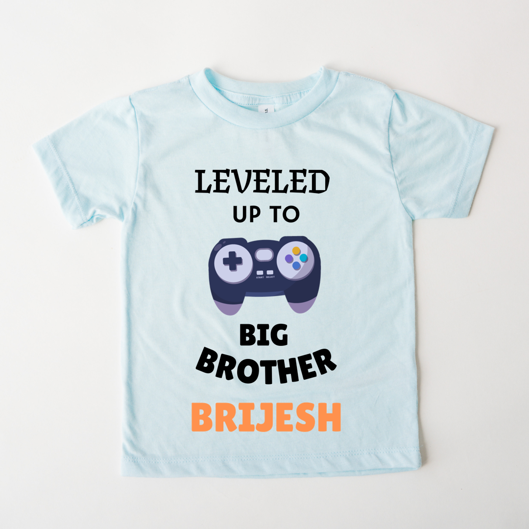Levelled Upto Big Brother - Custom Kids Tee