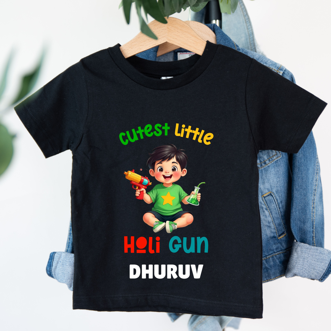 Cutest Little Holi - Custom Kids Tshirt