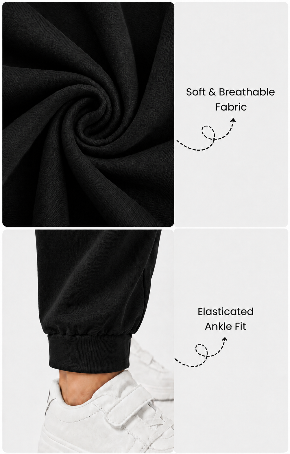 Black Cotton Pants