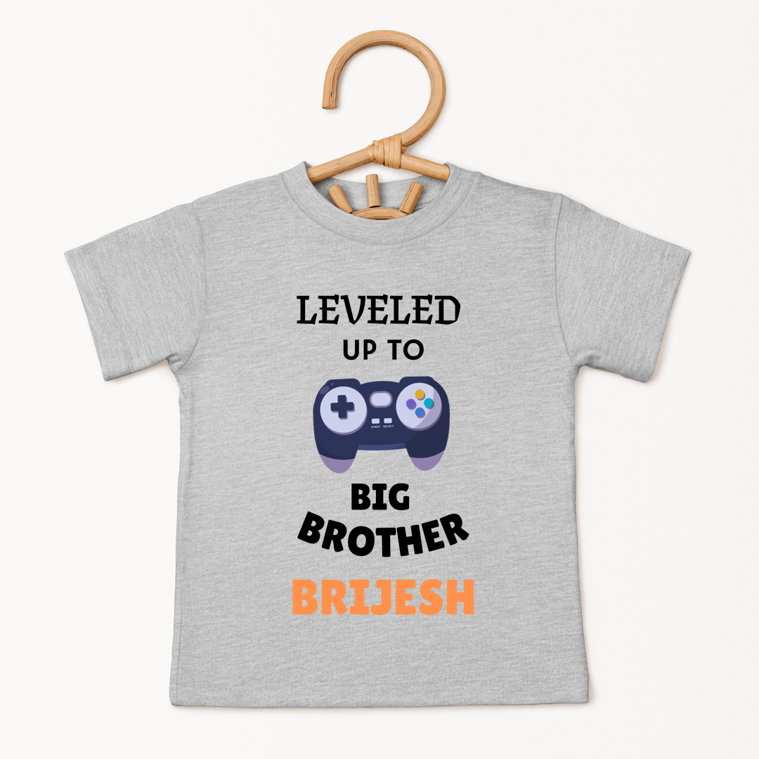 Levelled Upto Big Brother - Custom Kids Tee