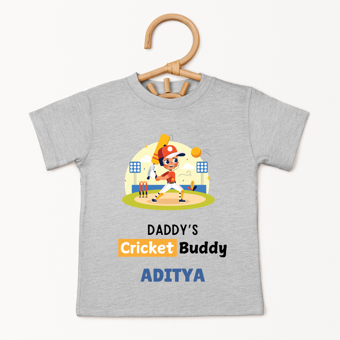 Daddy's Cricket Buddy - Custom Kids Tee