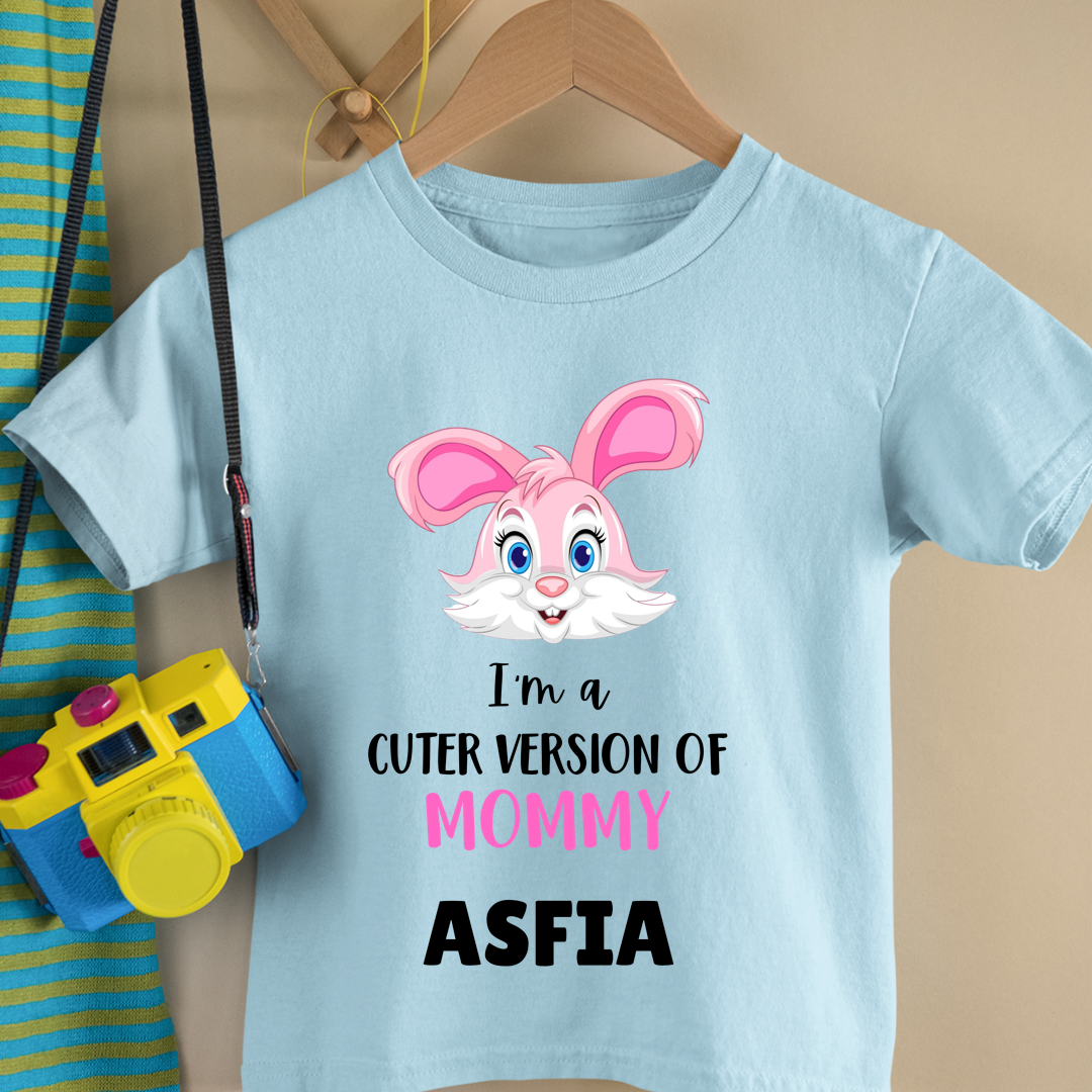 Cuter Version Of Mommy - Personalised Kids Tshirt
