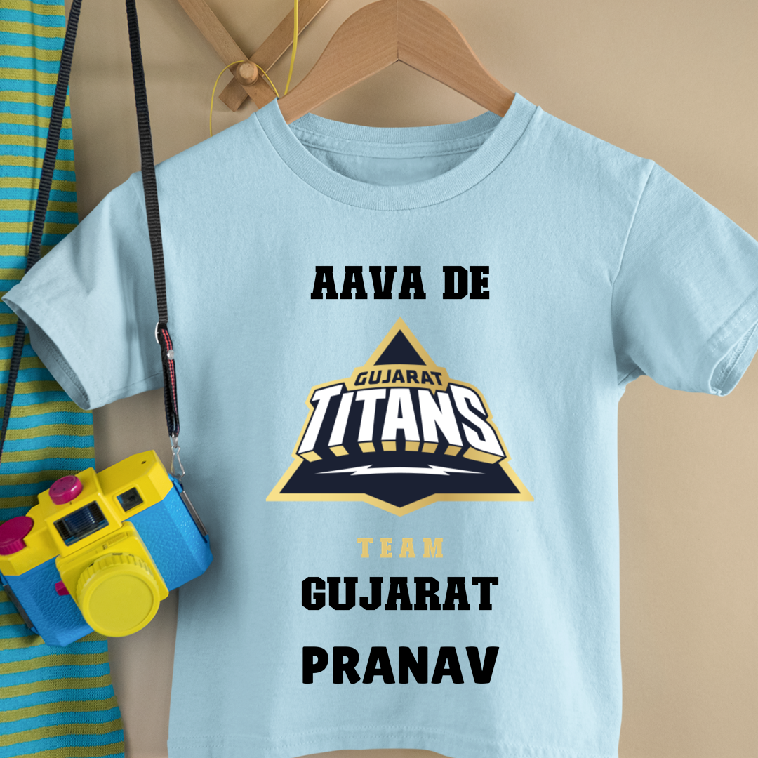 Aava De Team Gujarat - Custom Kids Tshirt