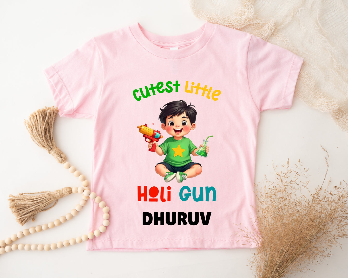 Cutest Little Holi - Custom Kids Tshirt