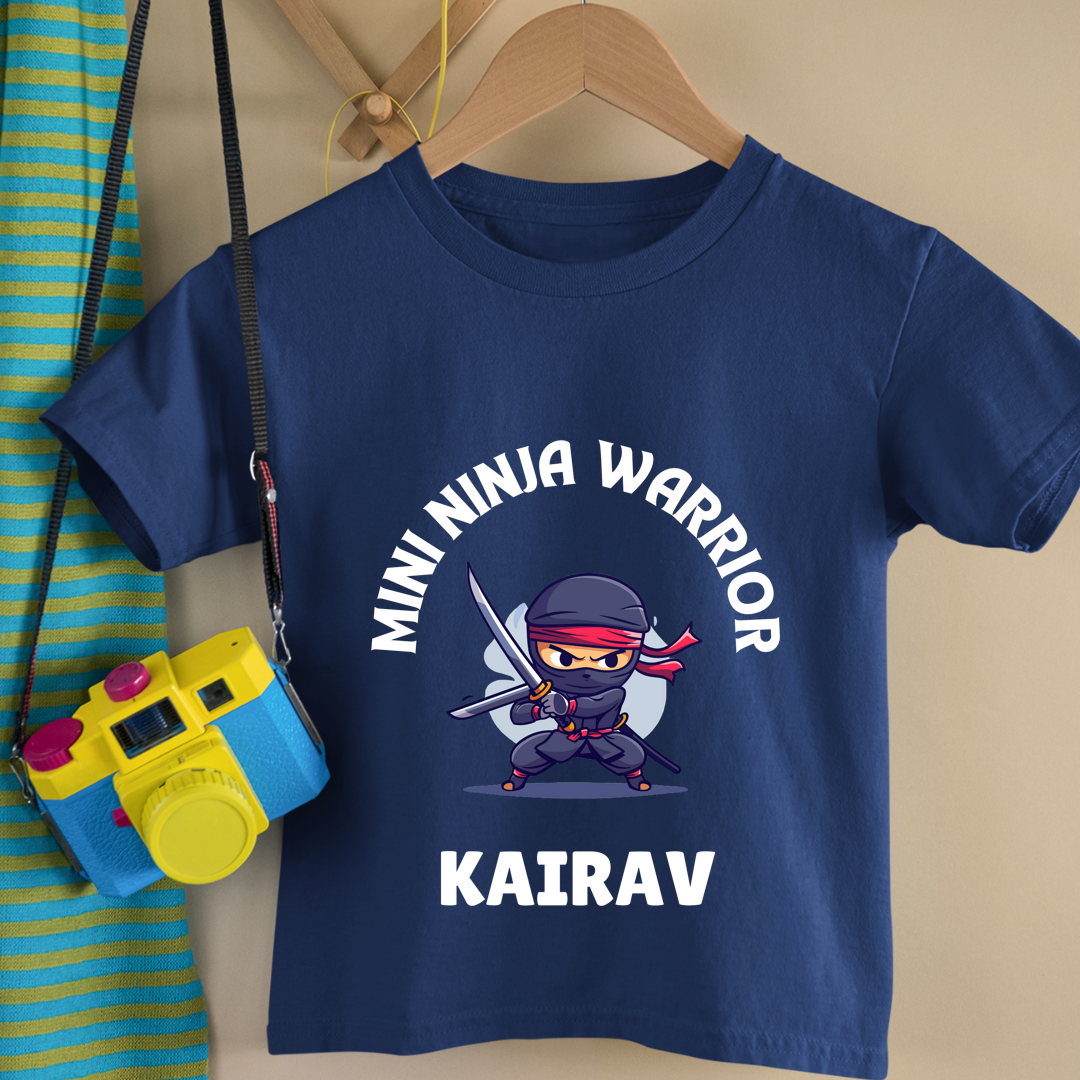 Mini Ninja Warrior - Personalised Kids Tshirt