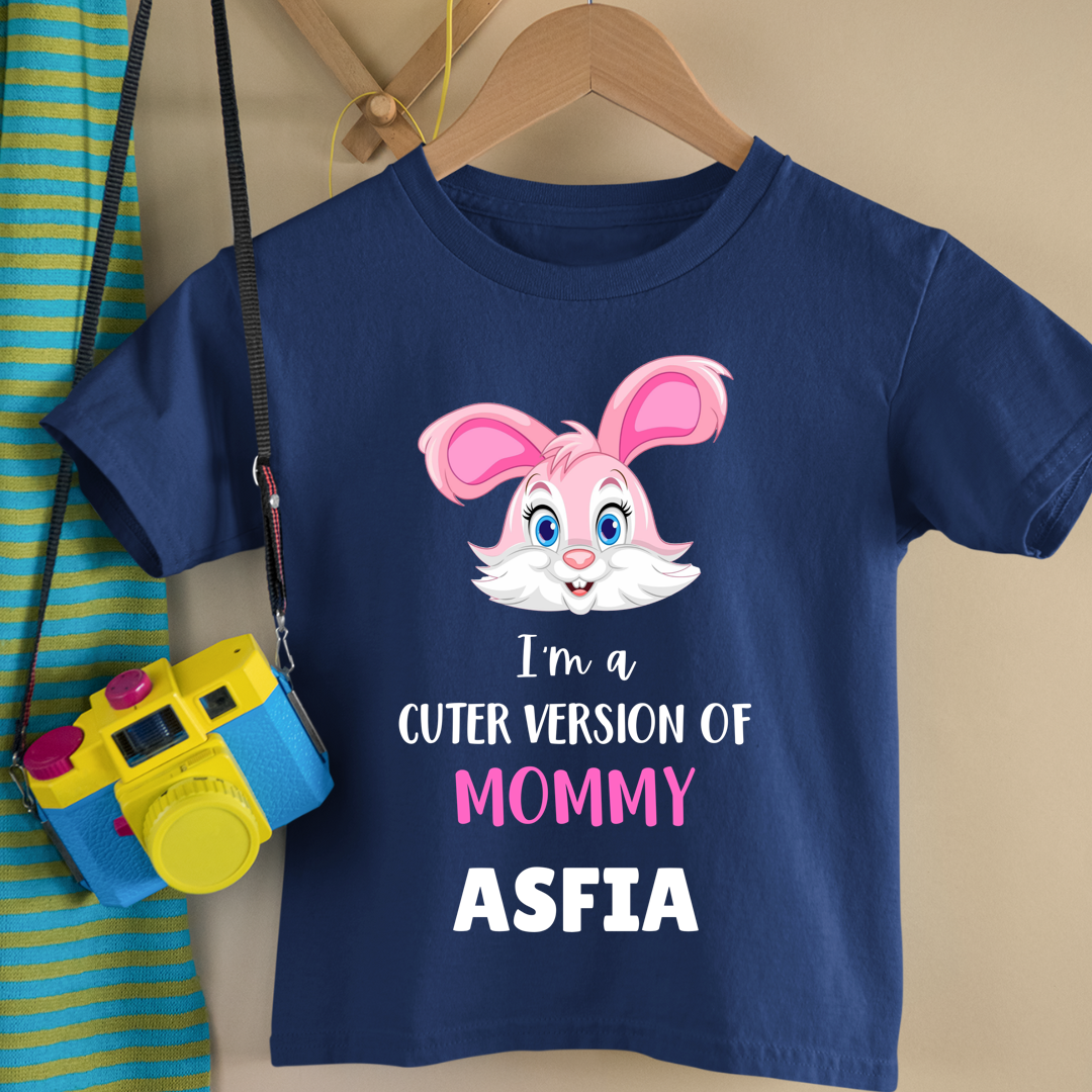 Cuter Version Of Mommy - Personalised Kids Tshirt