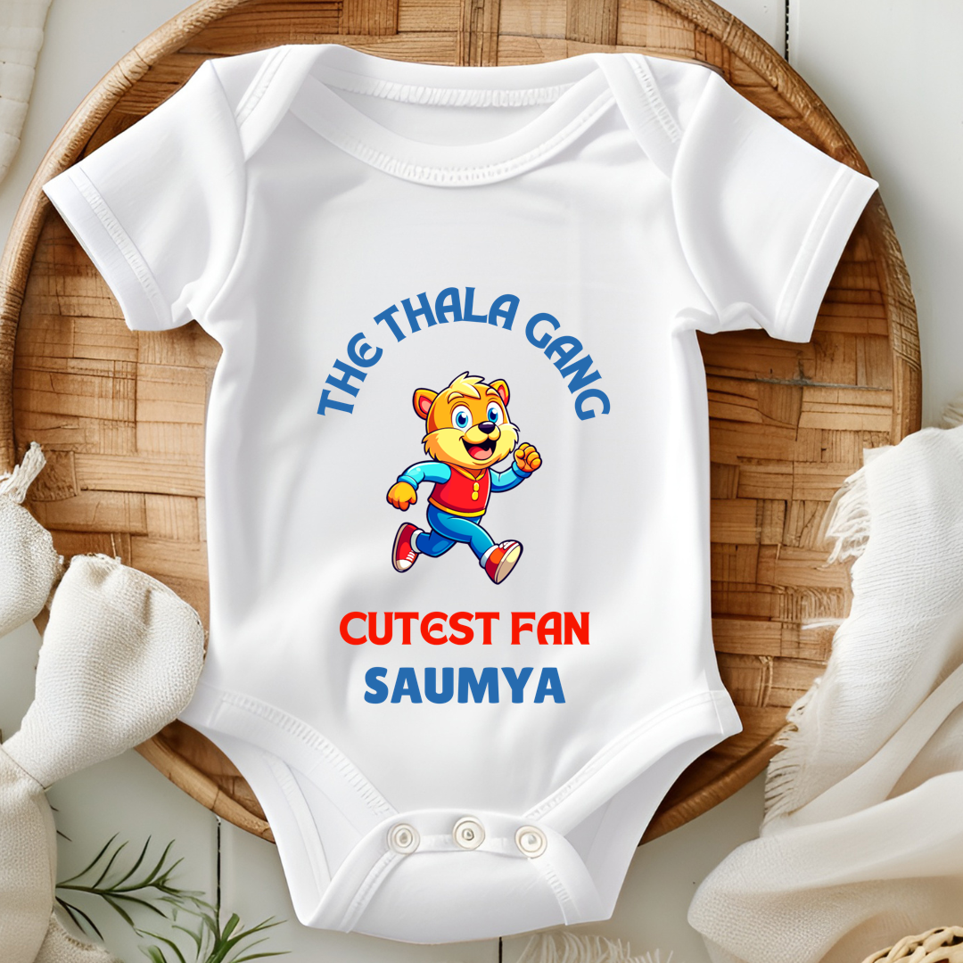 Cutest Thala Gang Fan - Custom Baby Romper
