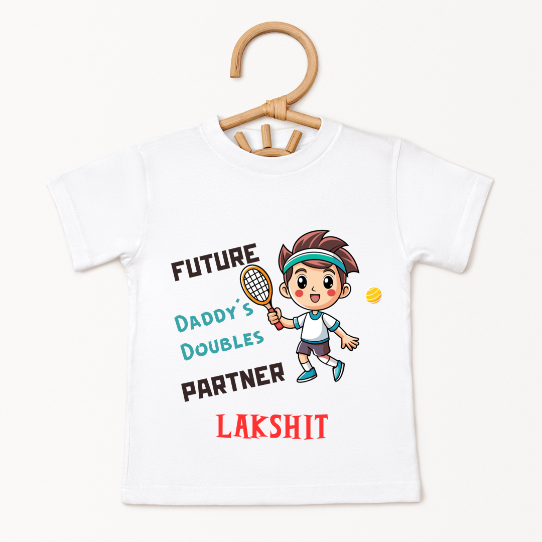 Future Daddy's Doubles Partner - Custom Kids Tee