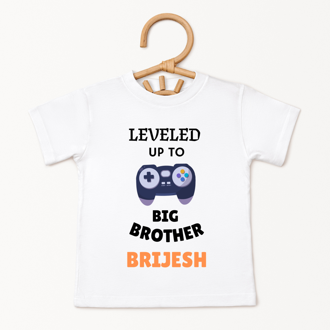 Levelled Upto Big Brother - Custom Kids Tee