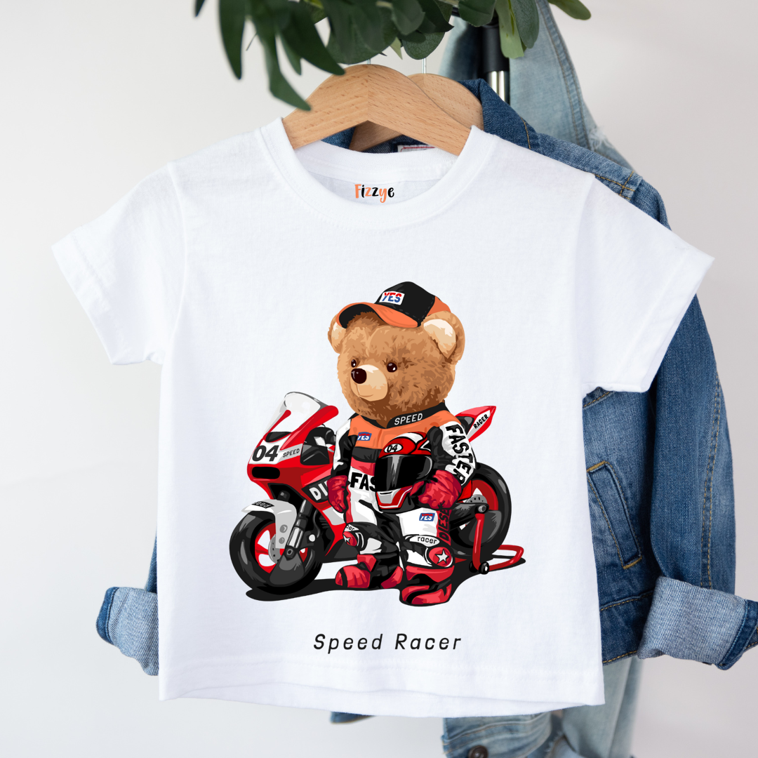 Biker Teddy - Kids Tshirt