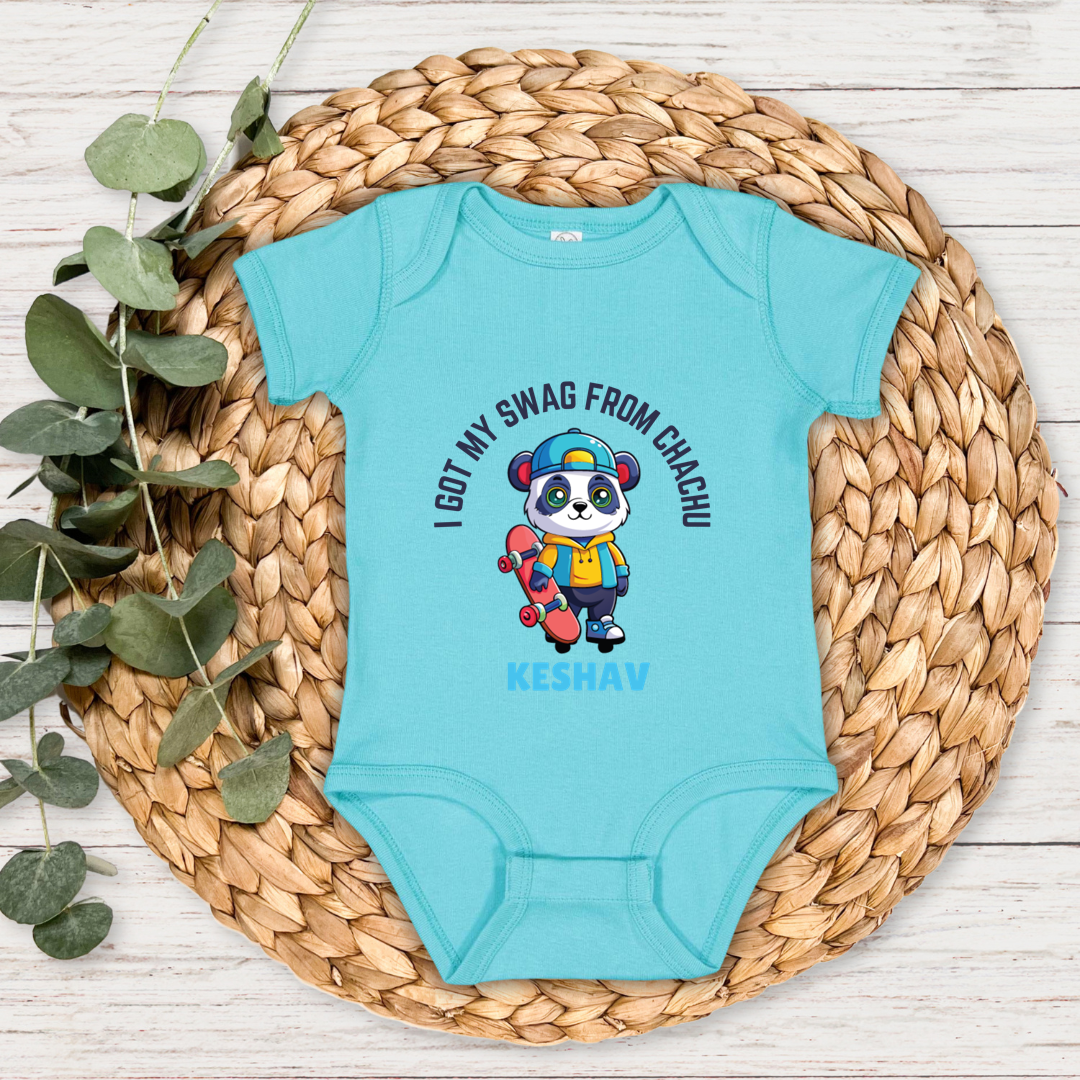 I Got My Swag From My Chachu - Custom Baby Romper