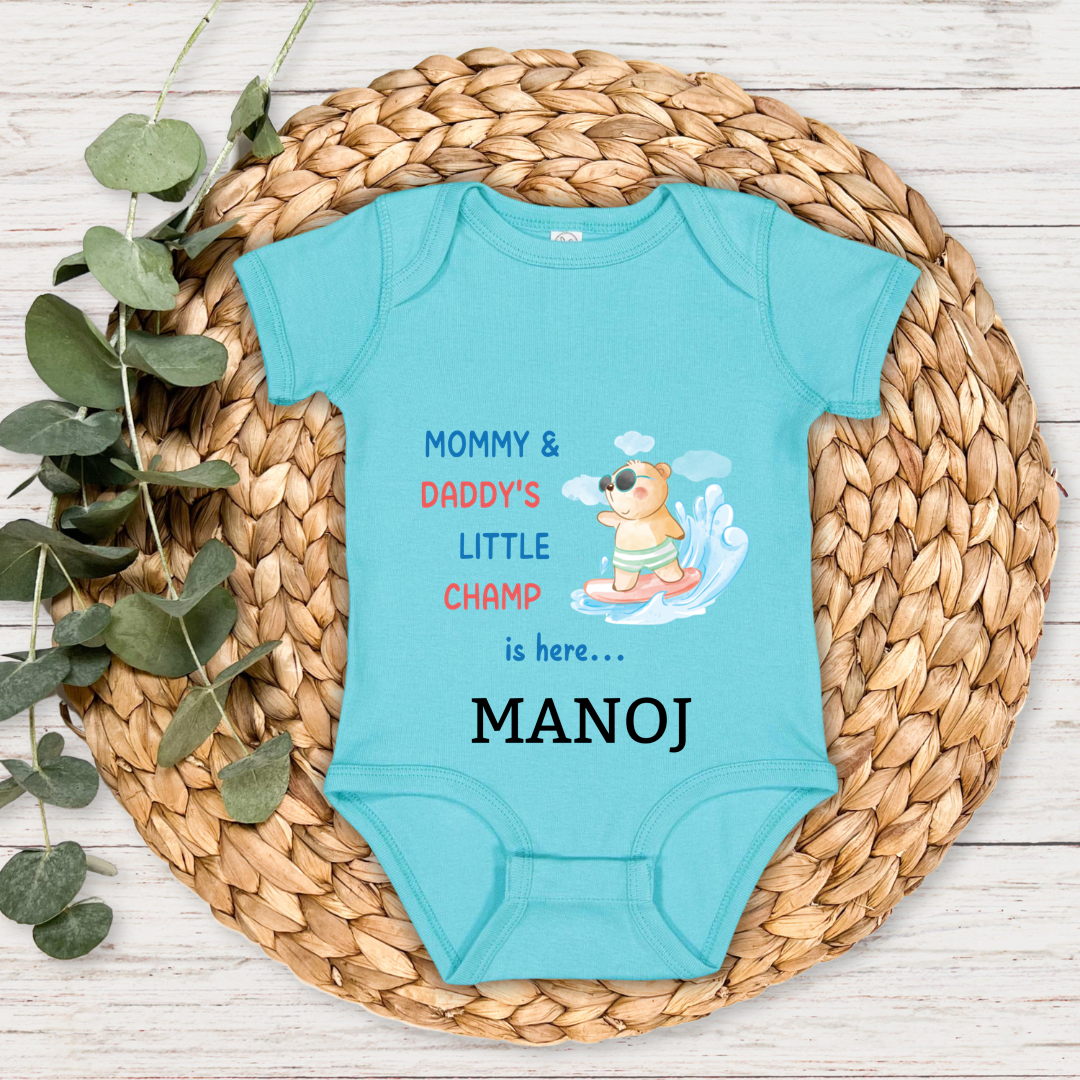 Mommy & Daddy's Little Champ - Custom Baby Romper