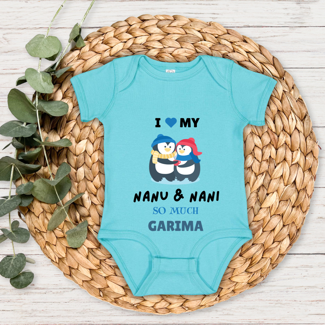 I Love My Nanu & Nani So Much - Custom Baby Romper