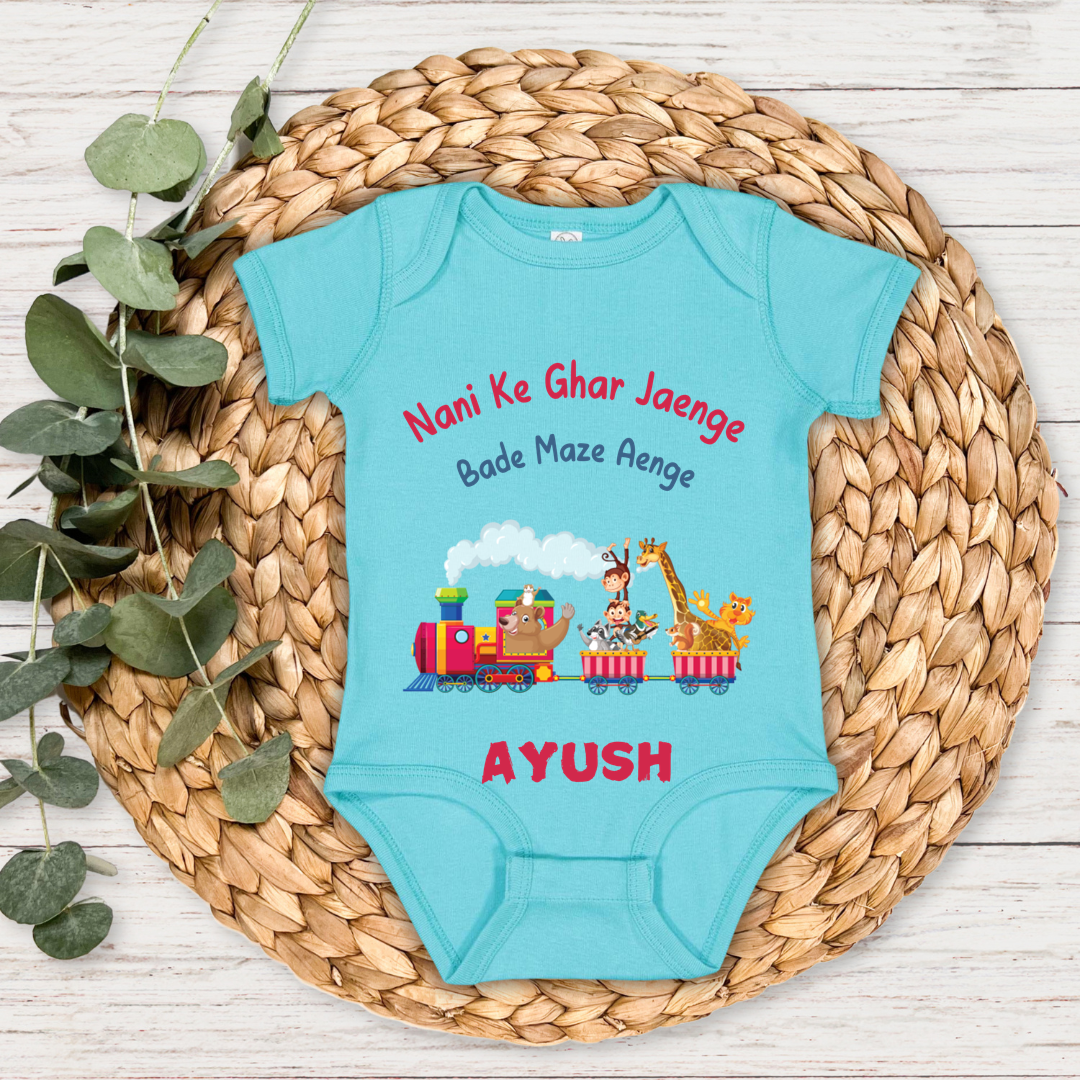 Nani Ke Ghar Bade Maze Aenge - Custom Baby Romper