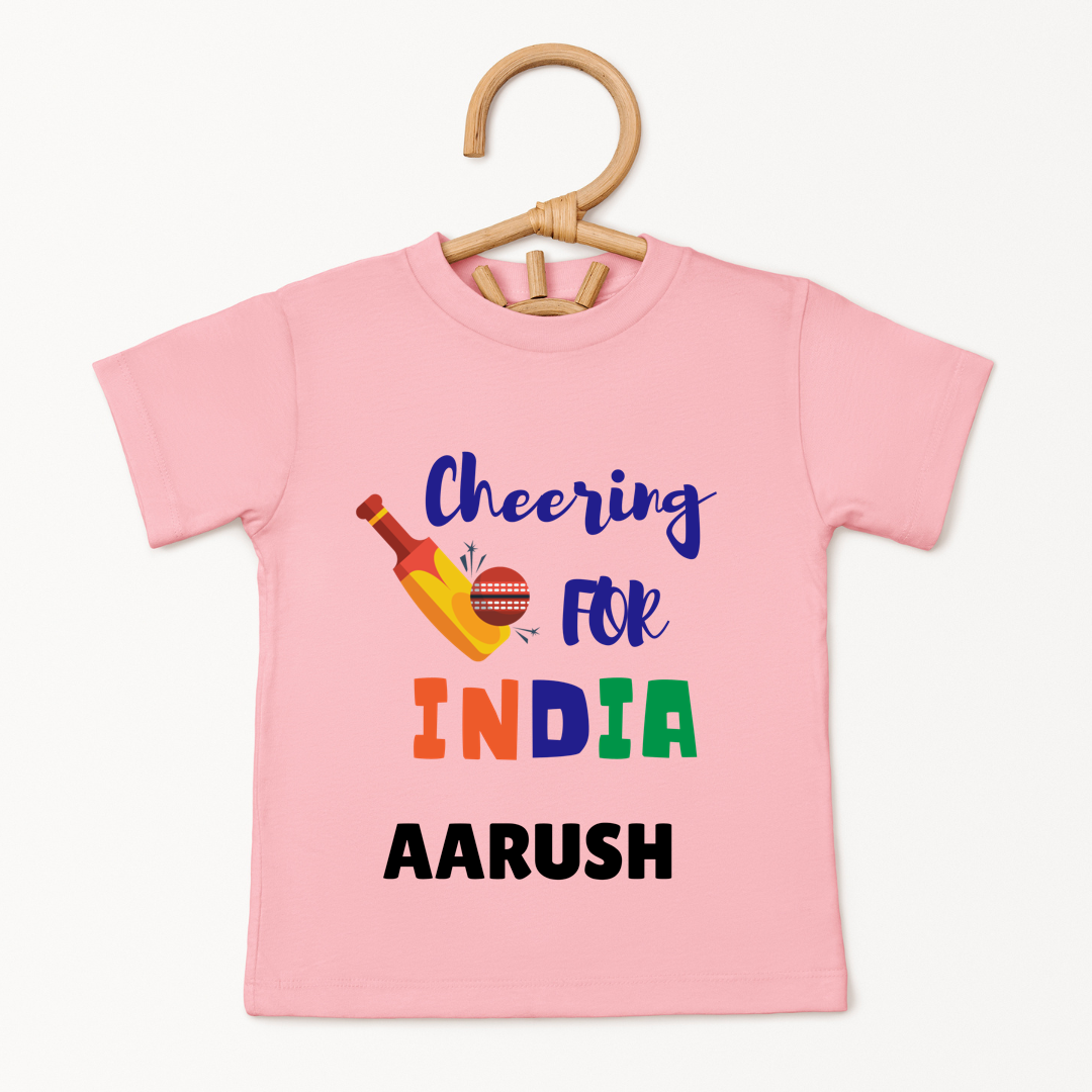 Cheering For India - Custom Kids Tee