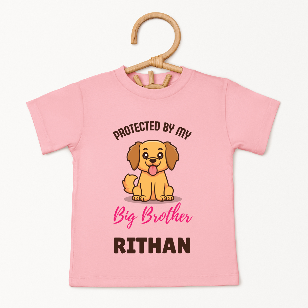 Protected By My Big Brother - Custom Kids Tee
