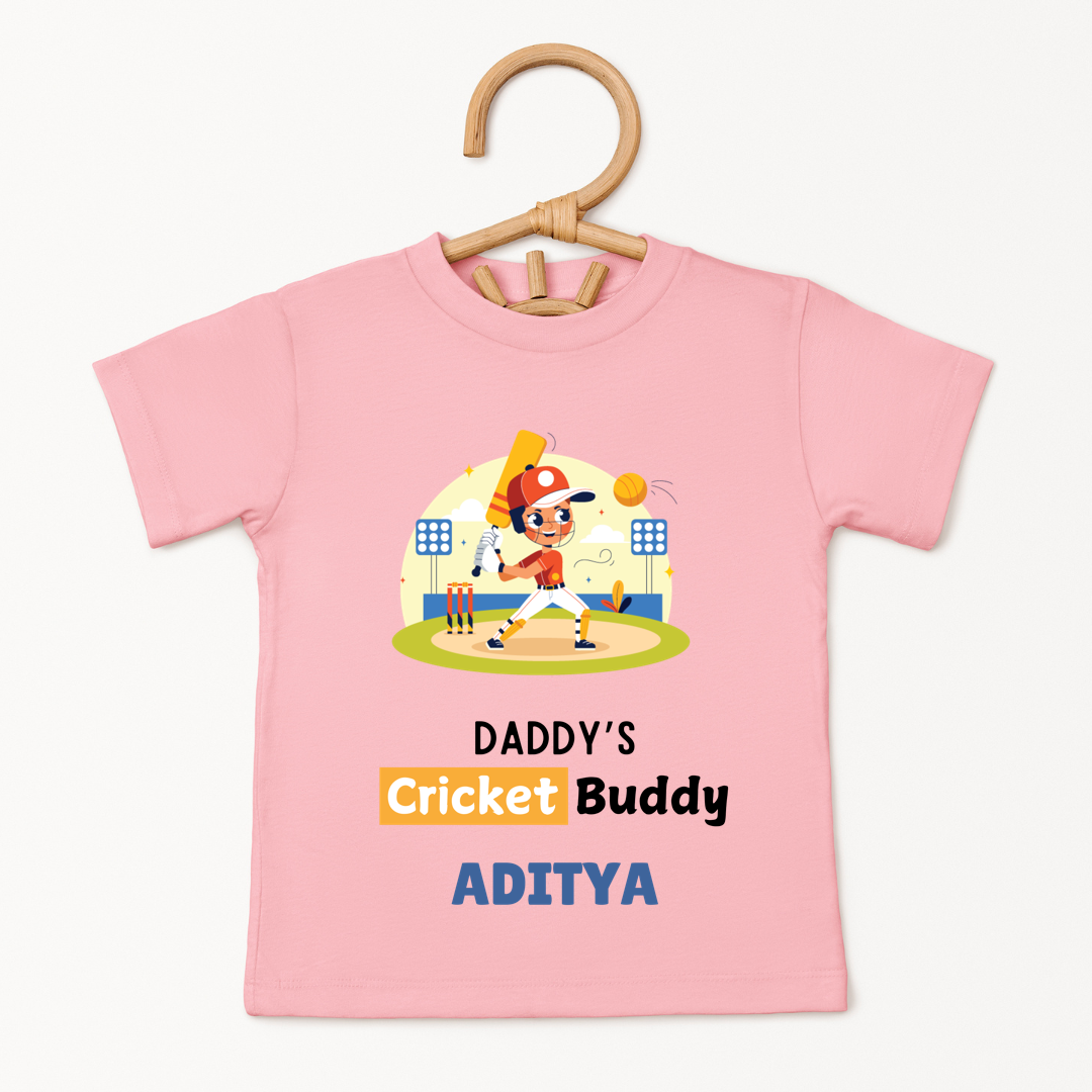 Daddy's Cricket Buddy - Custom Kids Tee