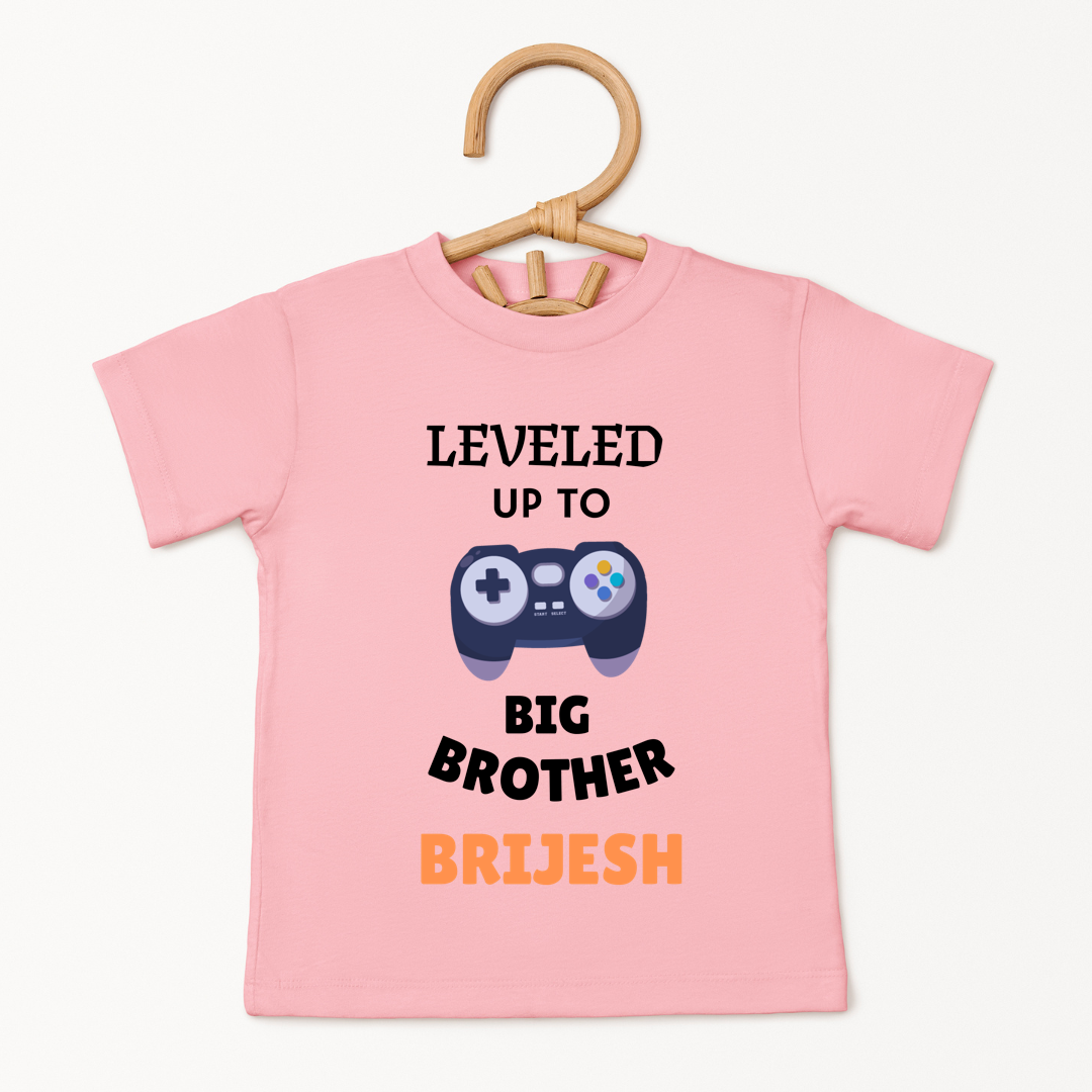 Levelled Upto Big Brother - Custom Kids Tee