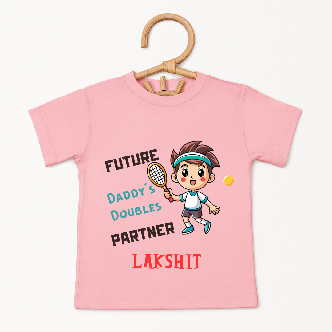 Future Daddy's Doubles Partner - Custom Kids Tee